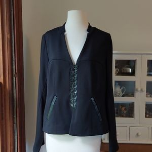 Mark Zunino hook and eye closure blazer, QVC sz M